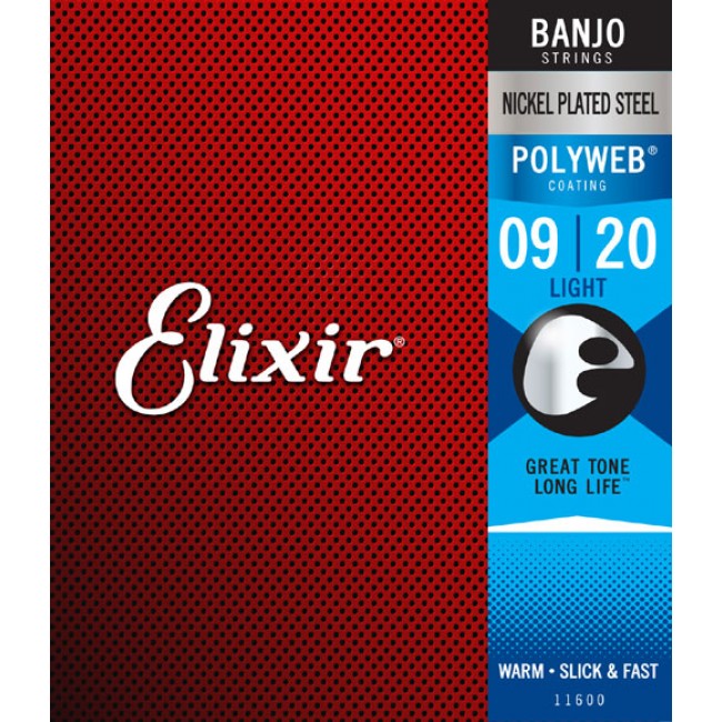 ELIXIR 11600 | Encordado para Banjo POLYWEB Coating Light 009-020
