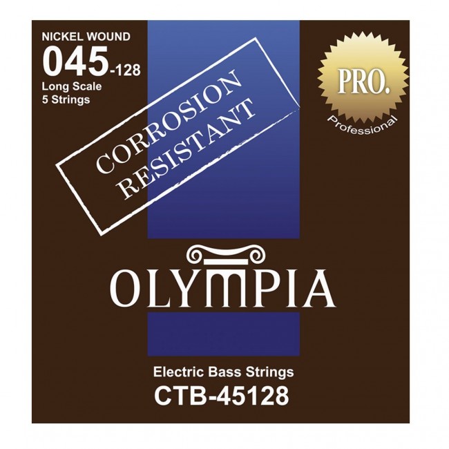 OLYMPIA CTB45128 | Cuerdas para Bajo Eléctrico de 5 Cuerdas Calibres 45-128