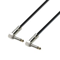 ADAM HALL K3IRR0015 | Cable de Instrumento de Jack 6,3 mm mono acodado a Jack 6,3 mm mono acodado 0,15 m