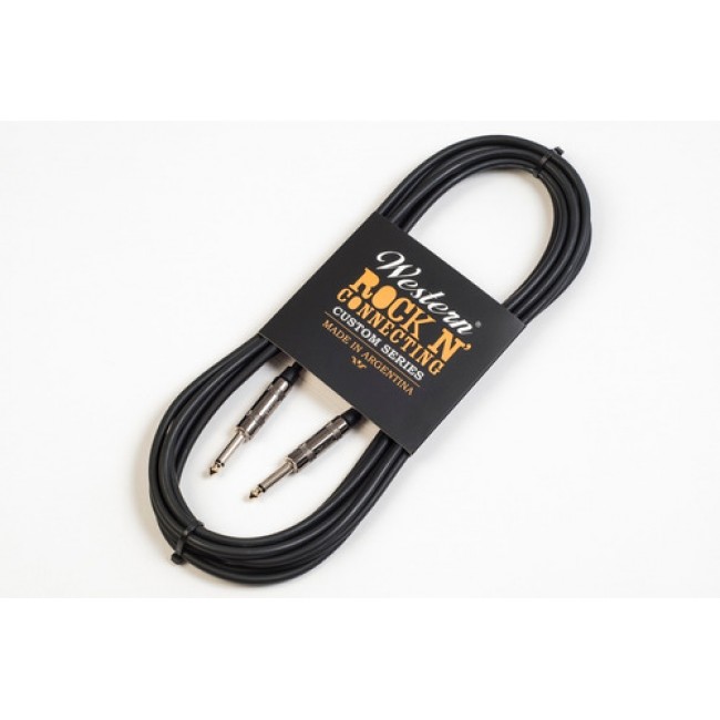 WESTERN MCR30 | Cable plug mono cromado 1/4 recto-recto 3 metros
