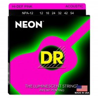 DR STRING NPA-12 | Cuerdas para Guitarra Acústica de Neon Calibres 12-54