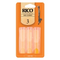 RICO REA0330 | Caña Clarinete Bajo 3,0" pack por 3 unidades
