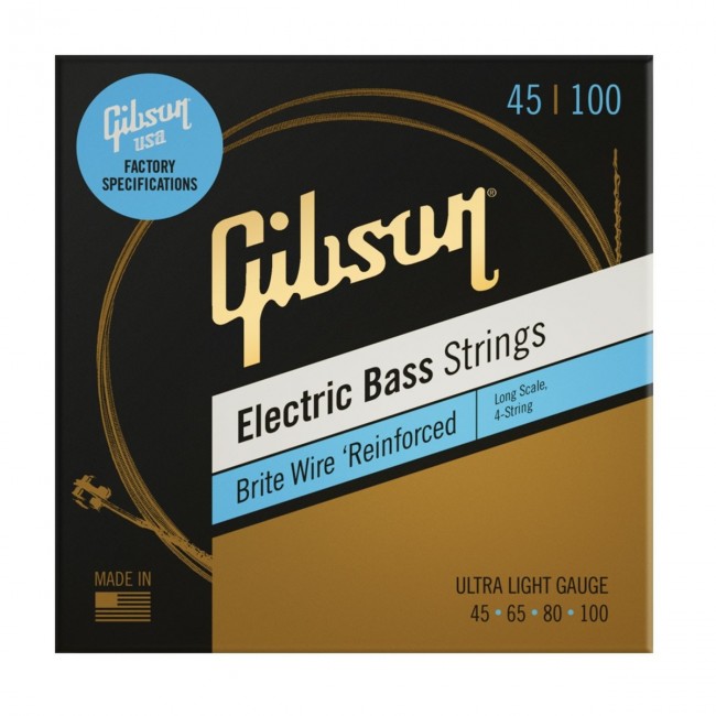 GIBSON SBG-LSUL | Cuerdas para Bajo Eléctrico de 4 Cuerdas Calibres 45-100
