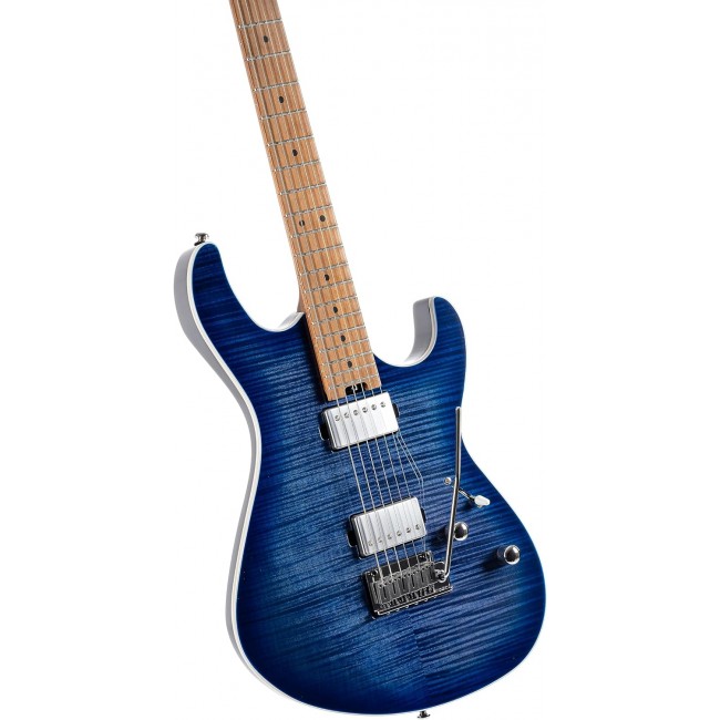 CORT G290FAT-II-BBB | Guitarra eléctrica con diapasón de arce tostado Bright Blue Burst